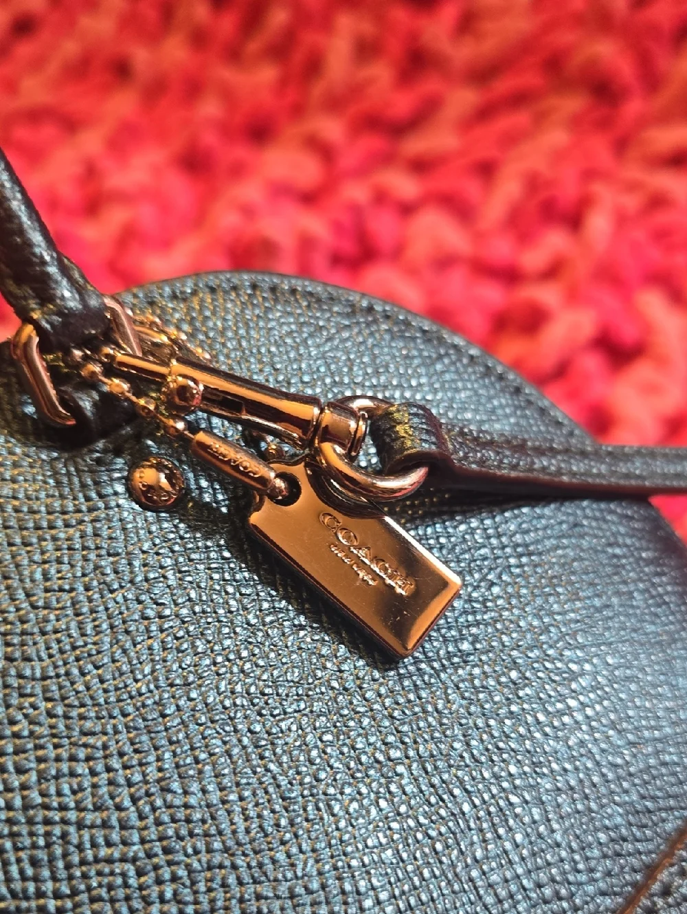 Coach Metallic Blue Miniture Bag